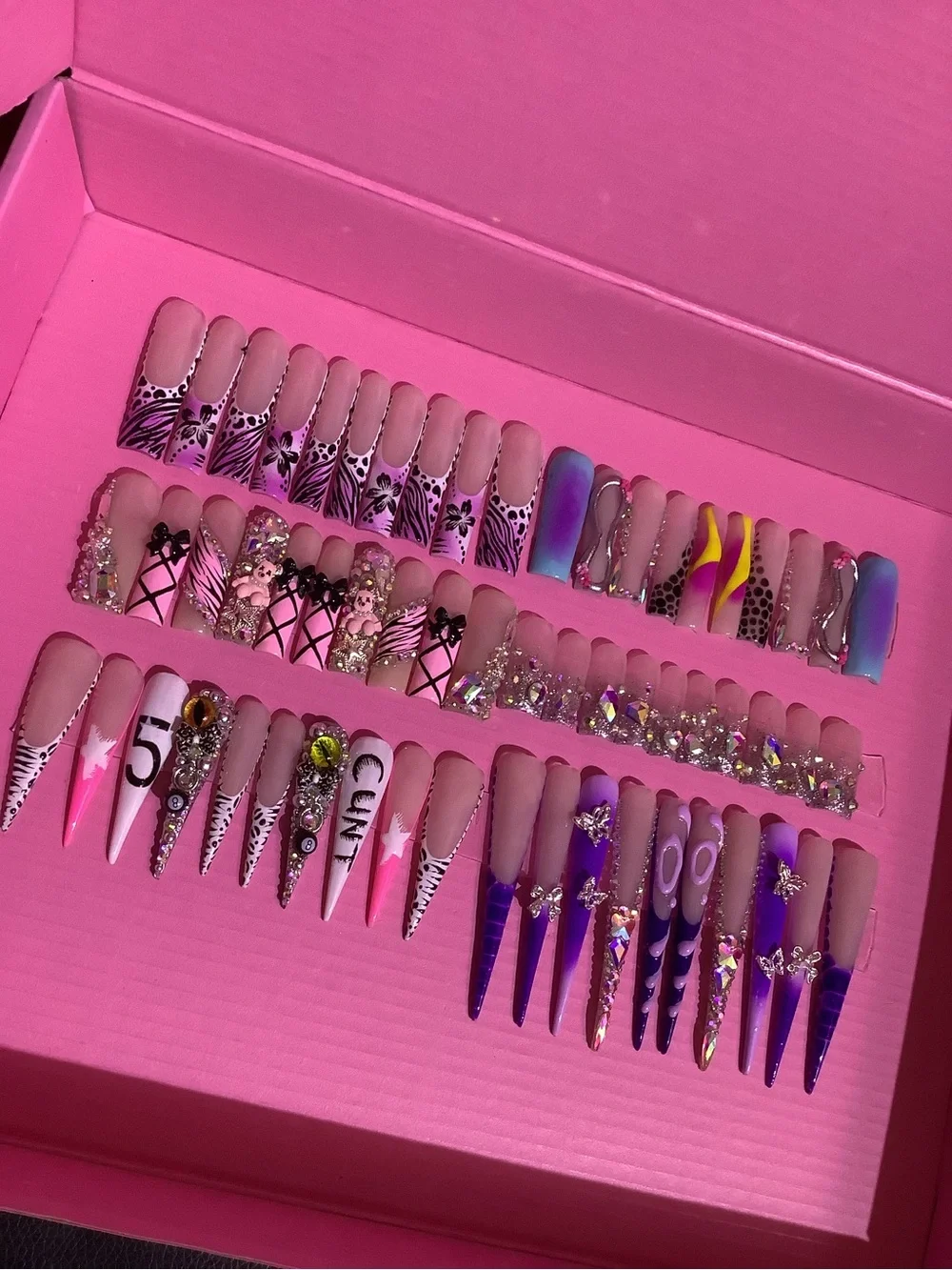 Custom Acrylic Press-On Nail Baddie Kit